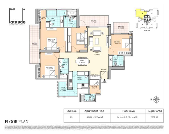 M3M Latitude Floor Plans