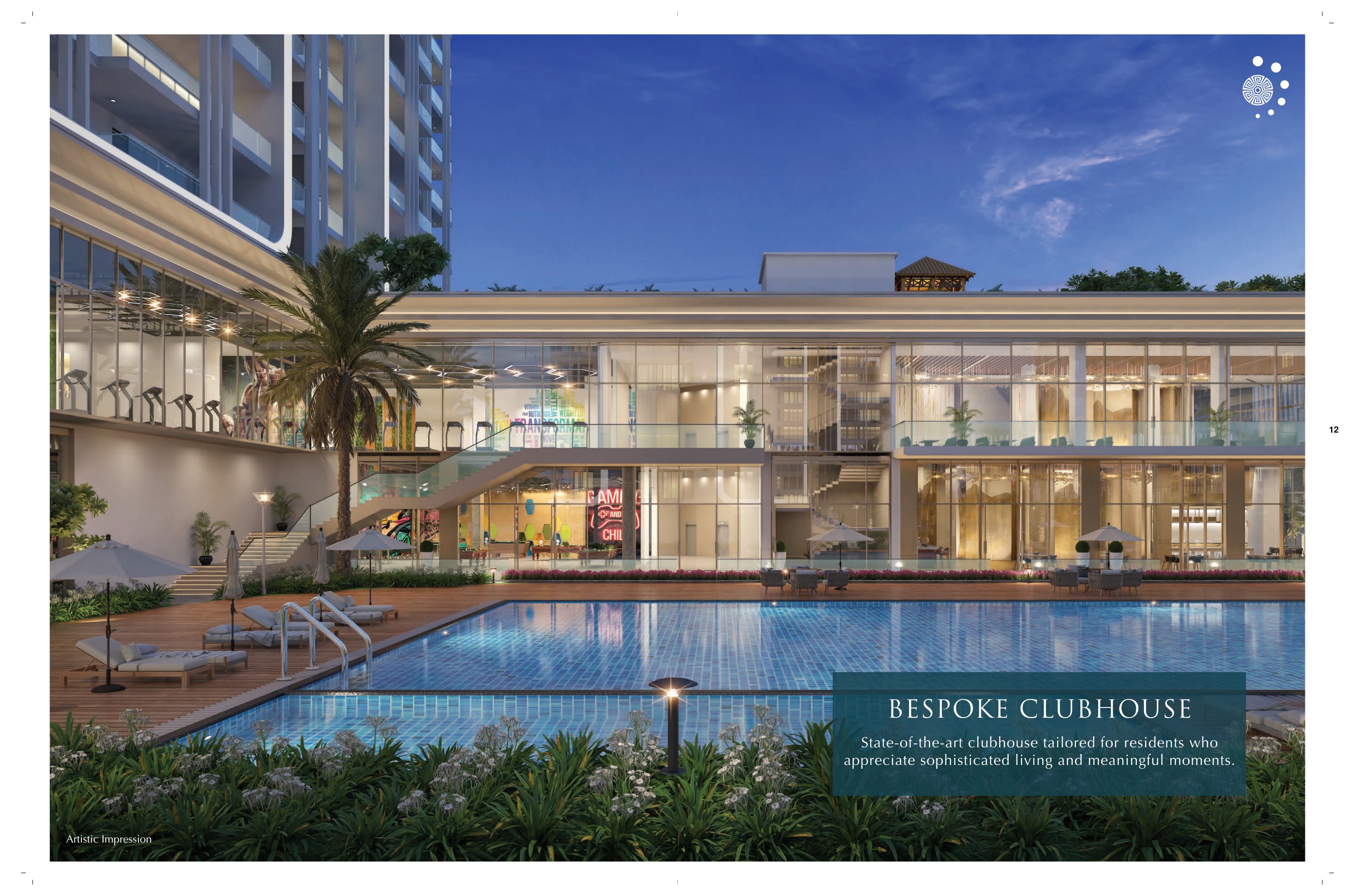 Central Park Delphine bespoke clubhouse and swimming pool